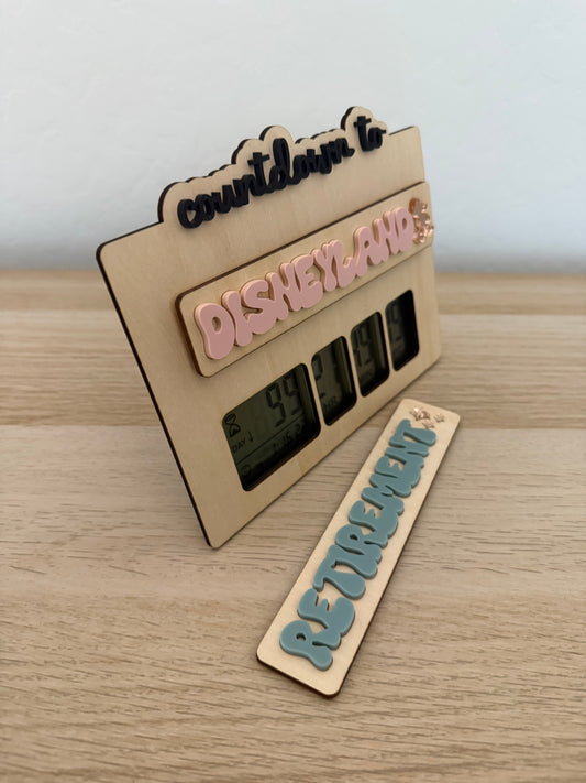 Countdown Calendar with Interchangeable Events